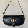 DIOR BOBBY EAST-WEST 22 BAG IN BLACK CALFSKIN