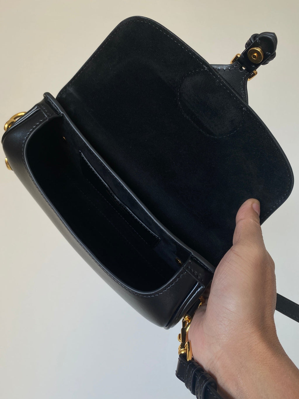 DIOR BOBBY EAST-WEST 22 BAG IN BLACK CALFSKIN
