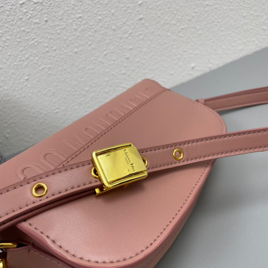 DIOR MINI BOBBY EAST-WEST 20 BAG IN ROSE PINK CALFSKIN