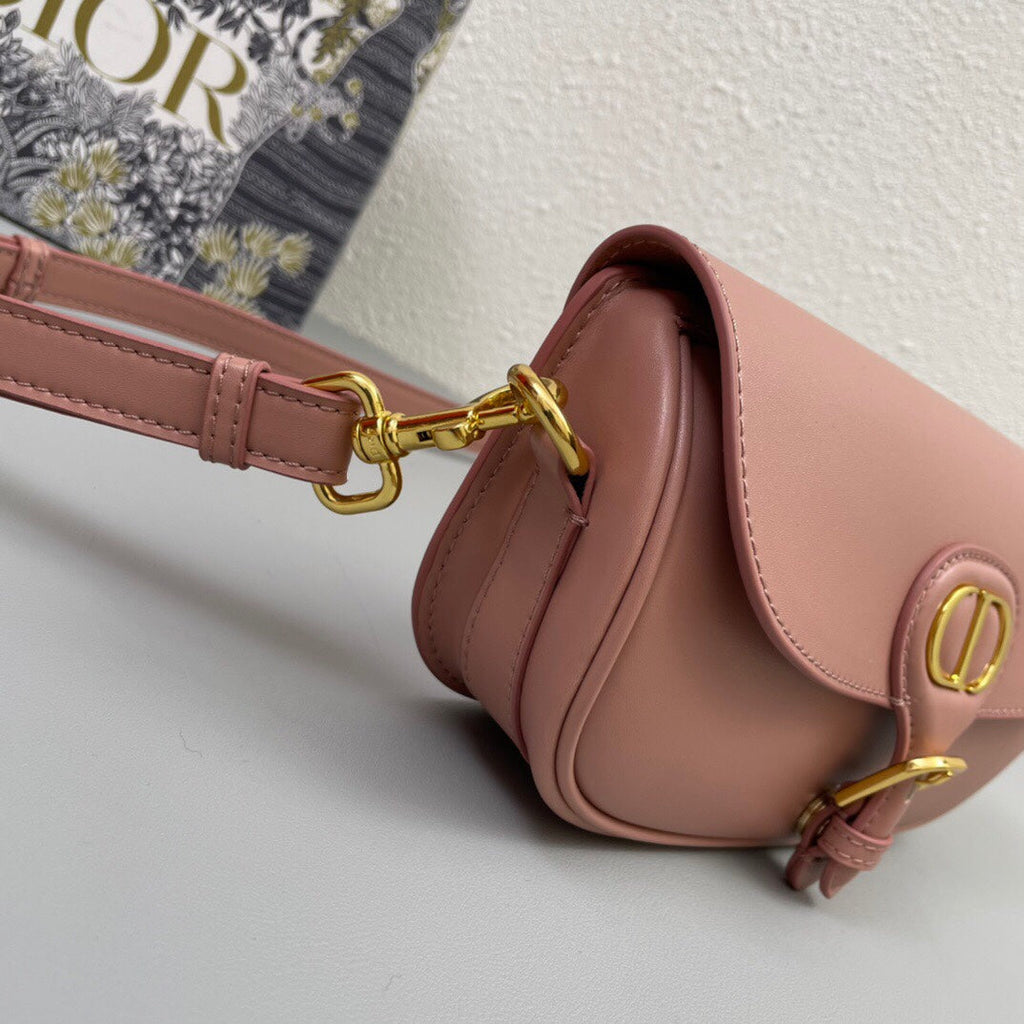 DIOR MINI BOBBY EAST-WEST 20 BAG IN ROSE PINK CALFSKIN