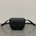 CELINE FOLCO CUIR TRIOMPHE 18 IN BLACK CALFSKIN