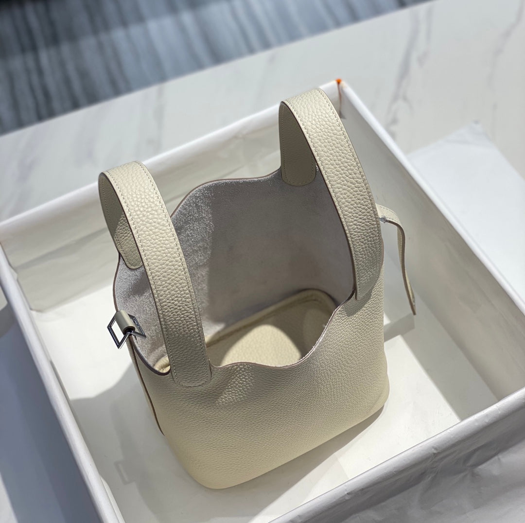 HERMES picotin lock 18 ivory togo shw