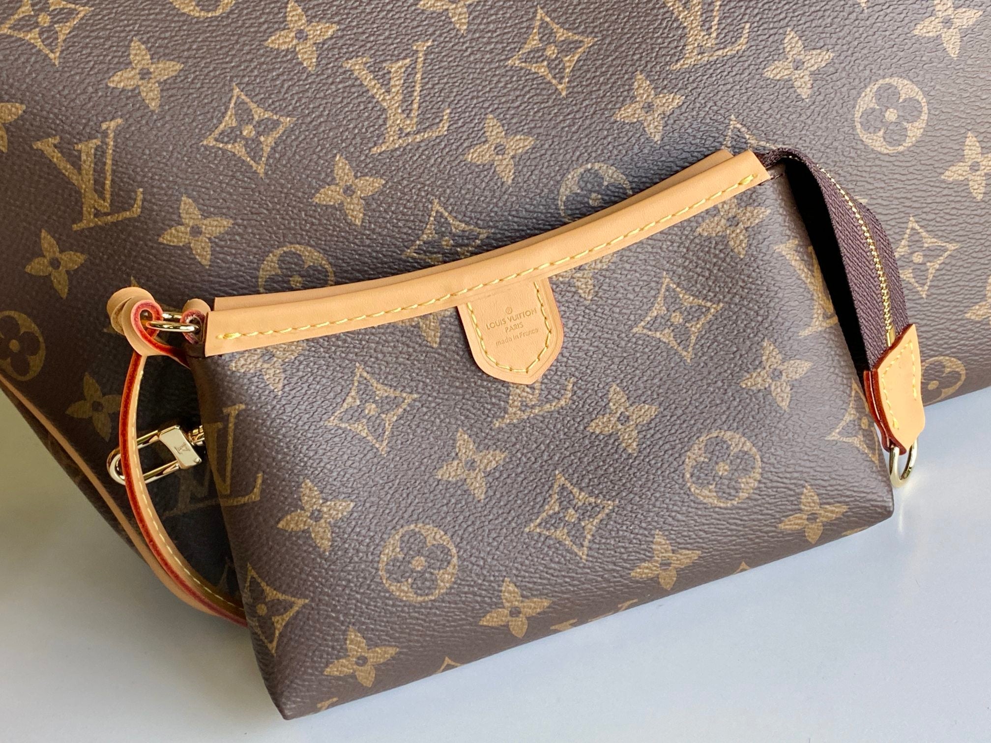 LOUIS VUITTON LV 25S GRACEFUL 46 IN BROWN MONOGRAM CANVAS LEATHER TRIM GOLD HARDWARE
