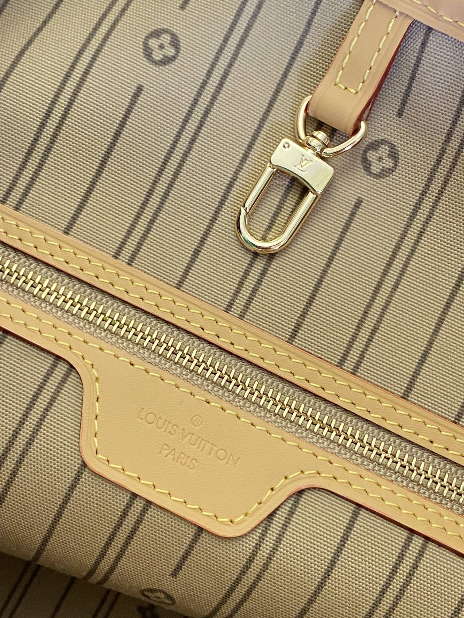 LOUIS VUITTON LV 25S GRACEFUL 46 IN BROWN MONOGRAM CANVAS LEATHER TRIM GOLD HARDWARE