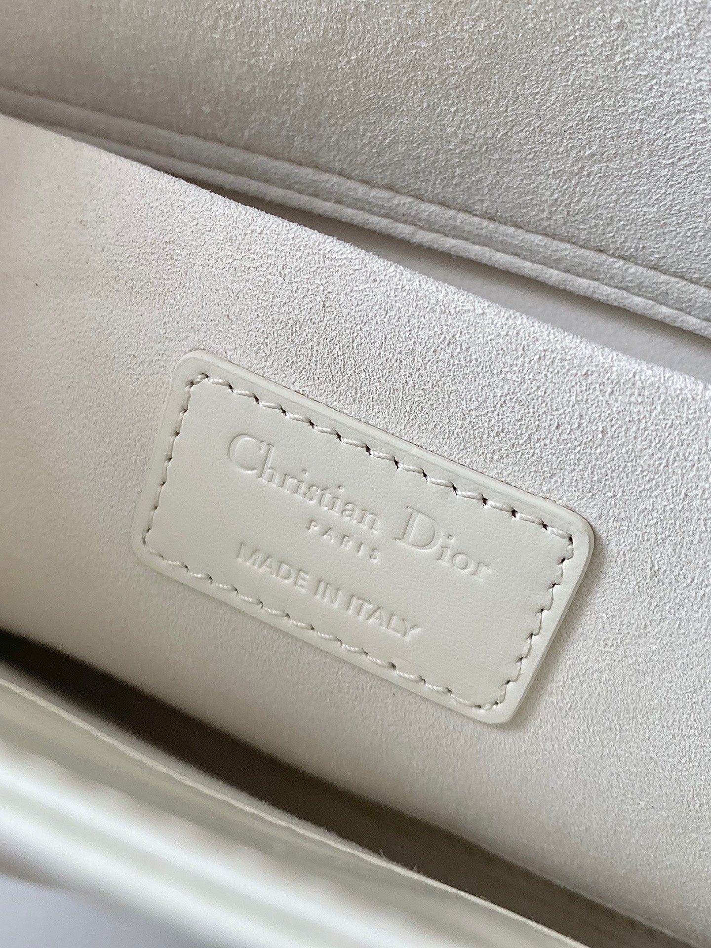 DIOR MEDIUM D-JOY BAG 26 IN WHITE CALFSKIN