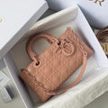 DIOR MEDIUM D-JOY BAG 26 IN DESSERT SAND CALFSKIN