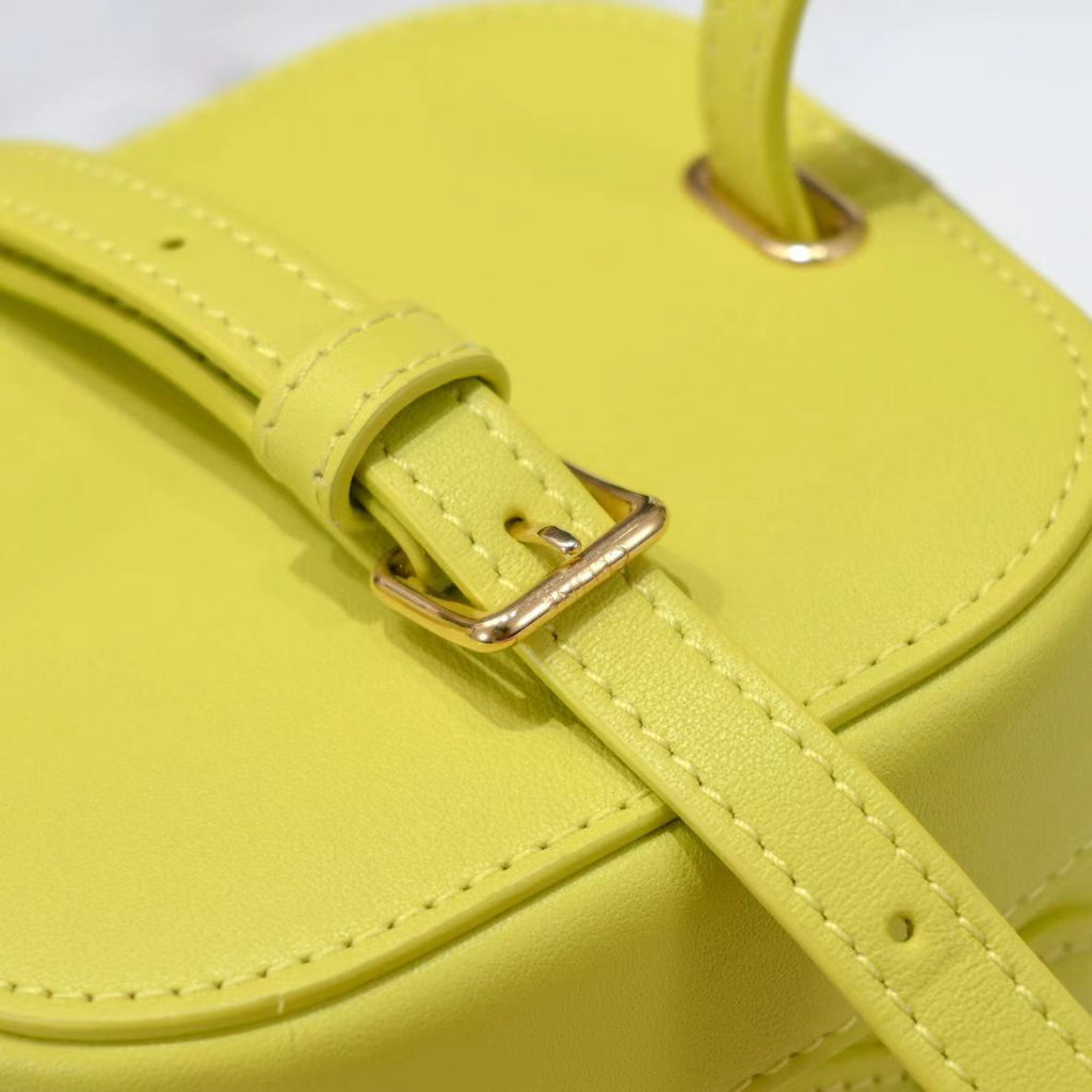 CELINE SQUARE BOX CROSSBODY BAG 11 LEMON YELLOW  CALFSKIN