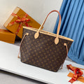 LOUIS VUITTON NEVERFULL MM 32 BROWN BEIGE MONOGRAM CANVAS