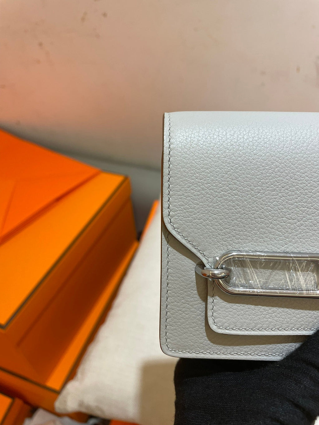 HERMES RoulisSlim Wallet 12.7 White Calfskin Shw