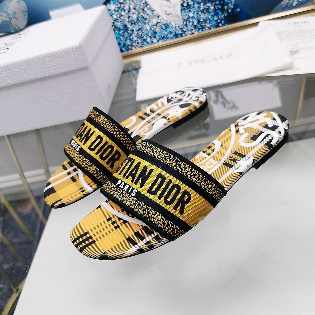 DIOR CD Mule Dway Slide 10mm Multi-motifs Style 32