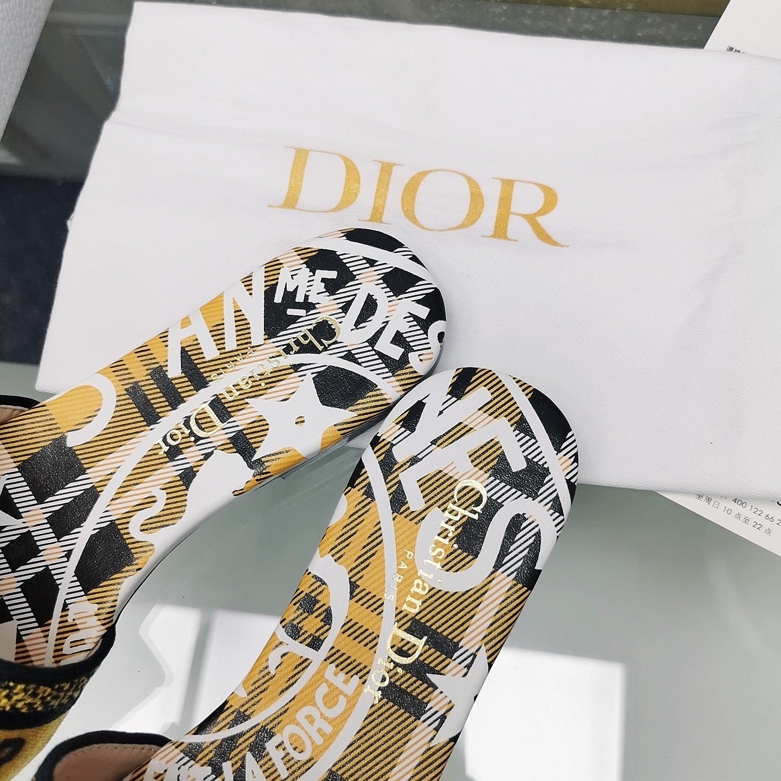 DIOR CD Mule Dway Slide 10mm Multi-motifs Style 32