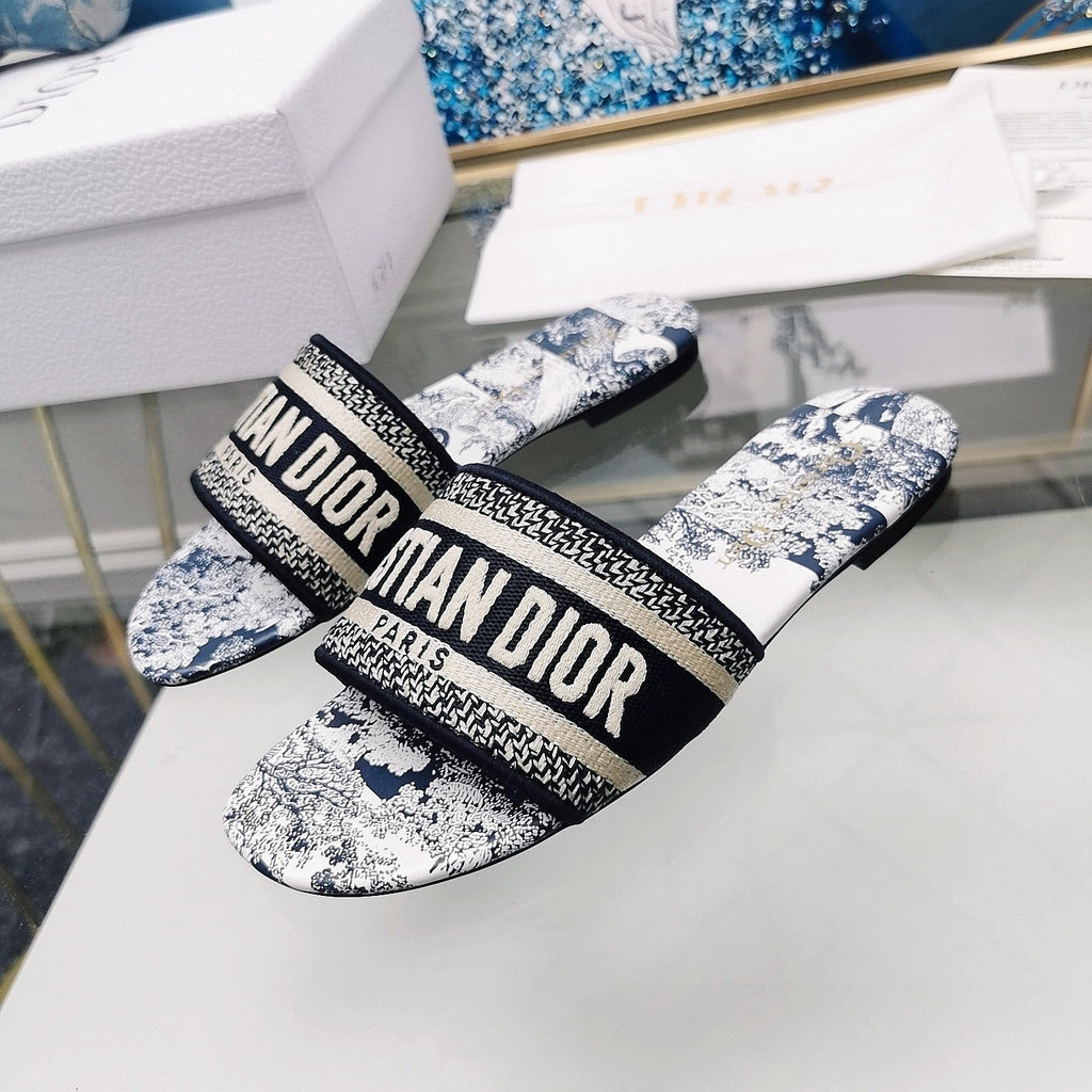 DIOR CD Mule Dway Slide 10mm Multi-motifs Style 29