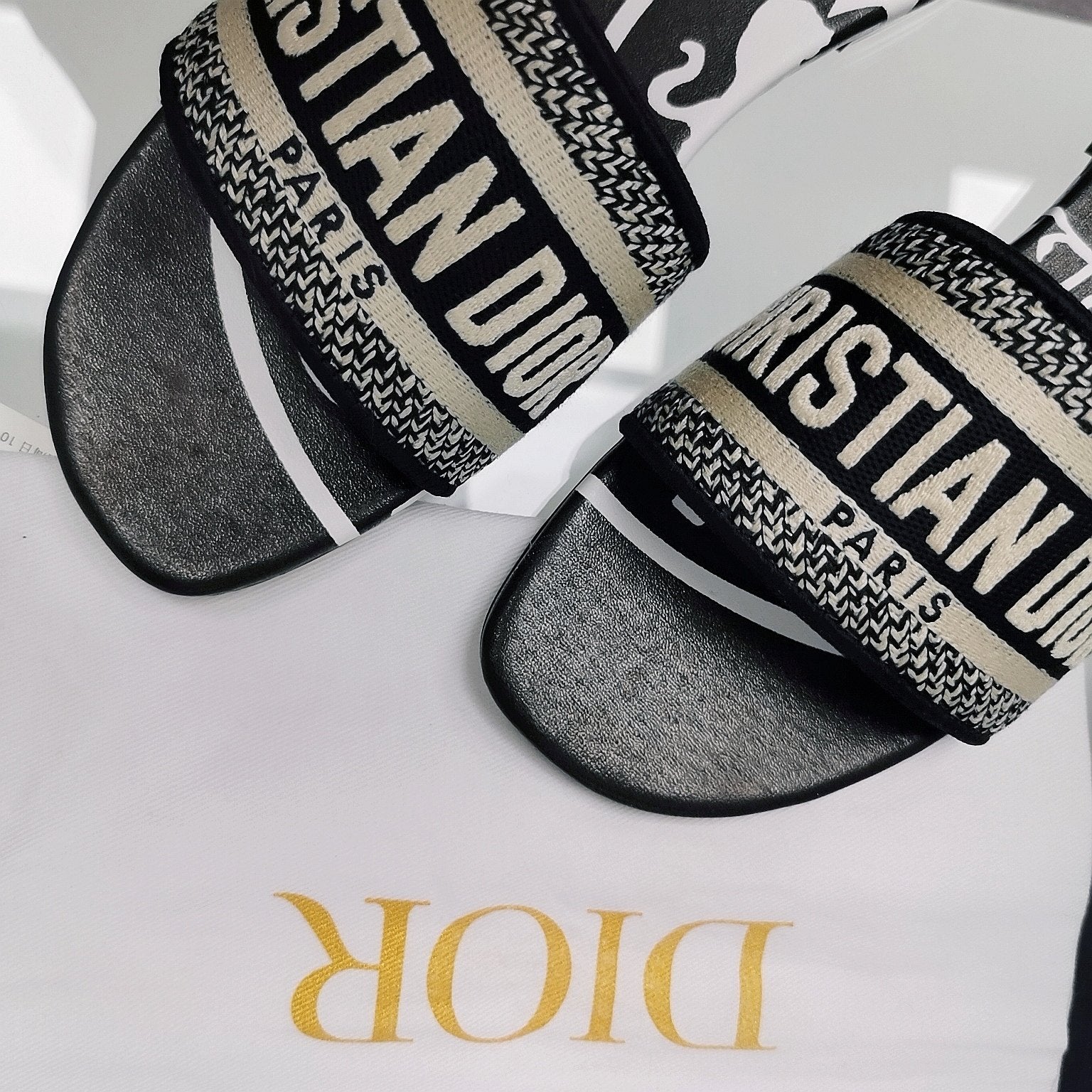 DIOR CD Mule Dway Slide 10mm Multi-motifs Style 30