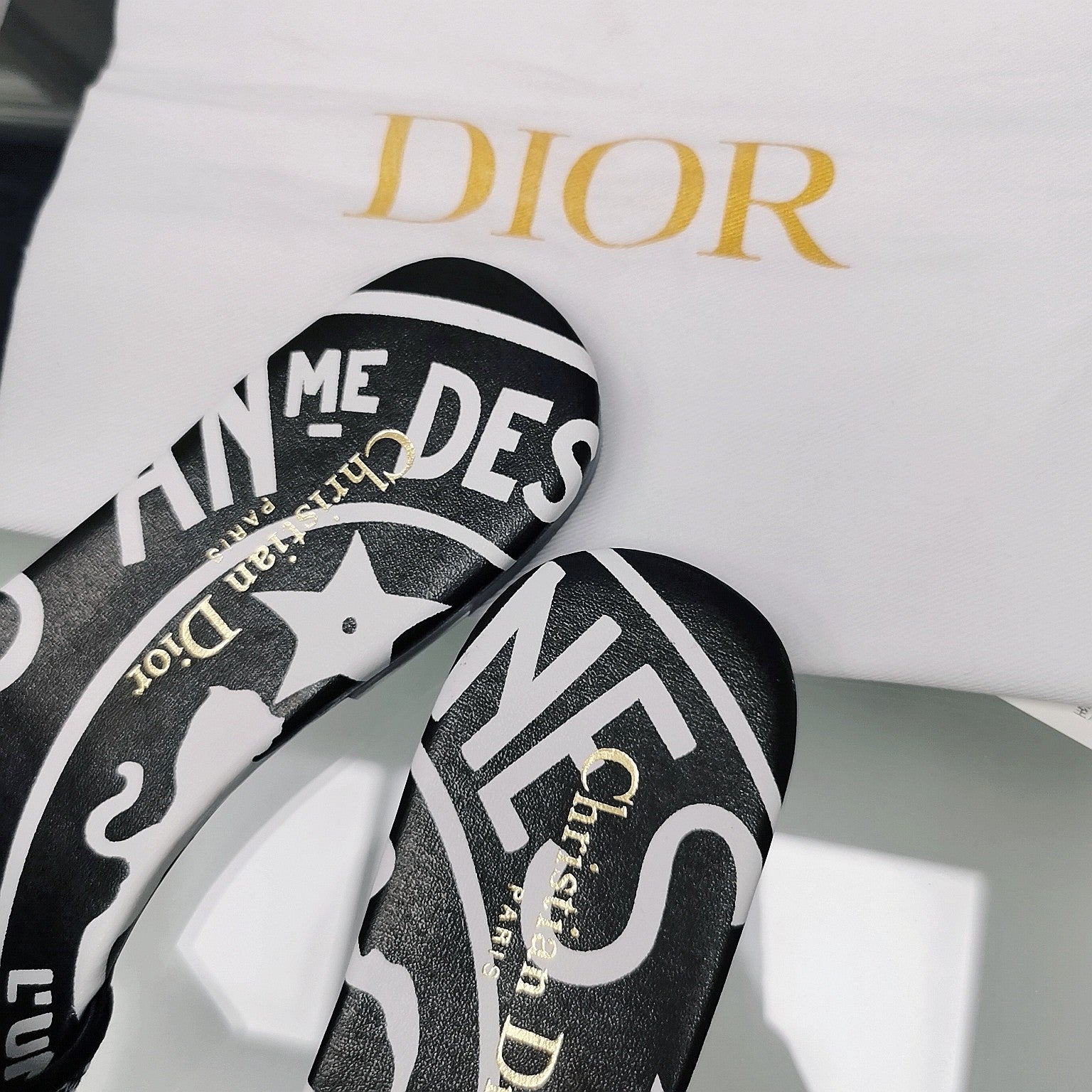 DIOR CD Mule Dway Slide 10mm Multi-motifs Style 30
