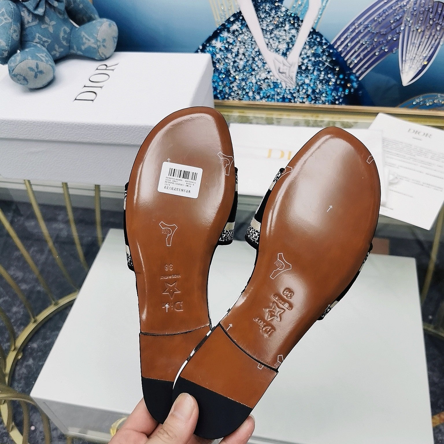 DIOR CD Mule Dway Slide 10mm Multi-motifs Style 30