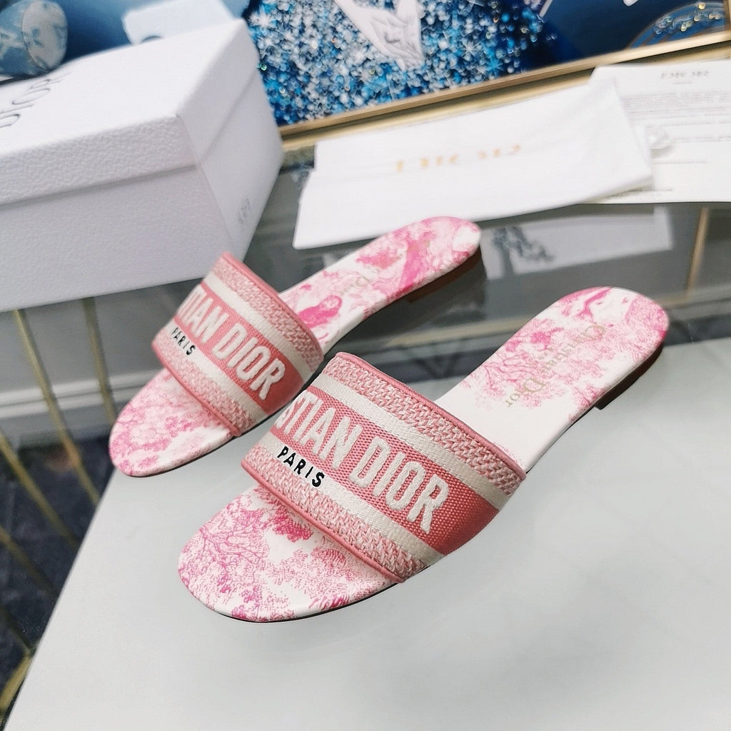 DIOR CD Mule Dway Slide 10mm Multi-motifs Style 28