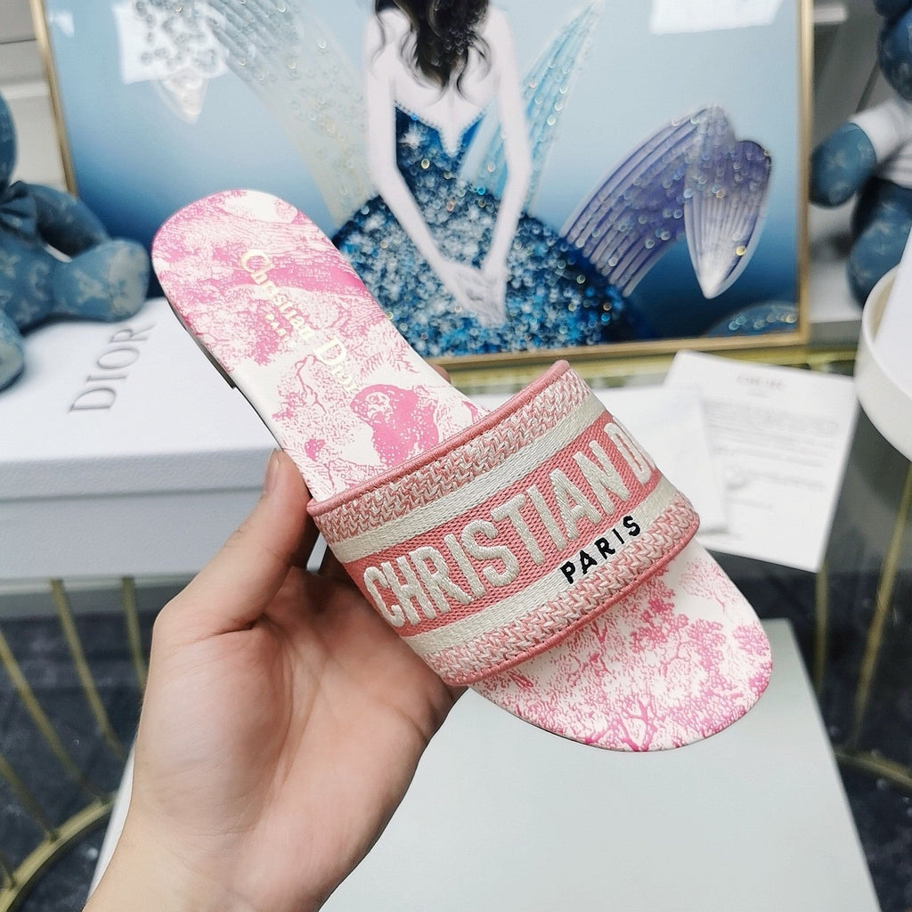DIOR CD Mule Dway Slide 10mm Multi-motifs Style 28
