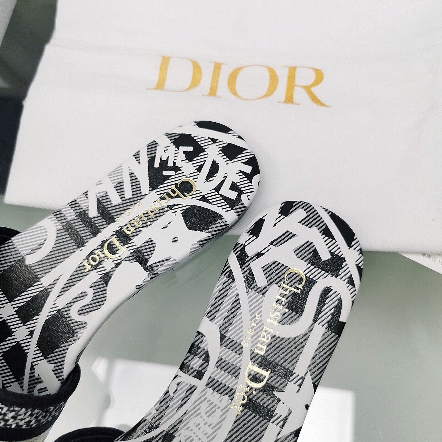 DIOR CD Mule Dway Slide 10mm Multi-motifs Style 31