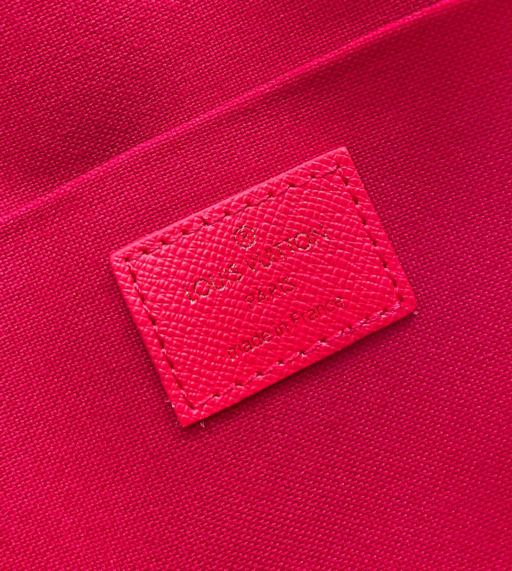 LOUIS VUITTON FÉLICIE POCHETTE 21 IN BROWN DAMIER EBENE COATED CANVAS GOLD HARDWARE