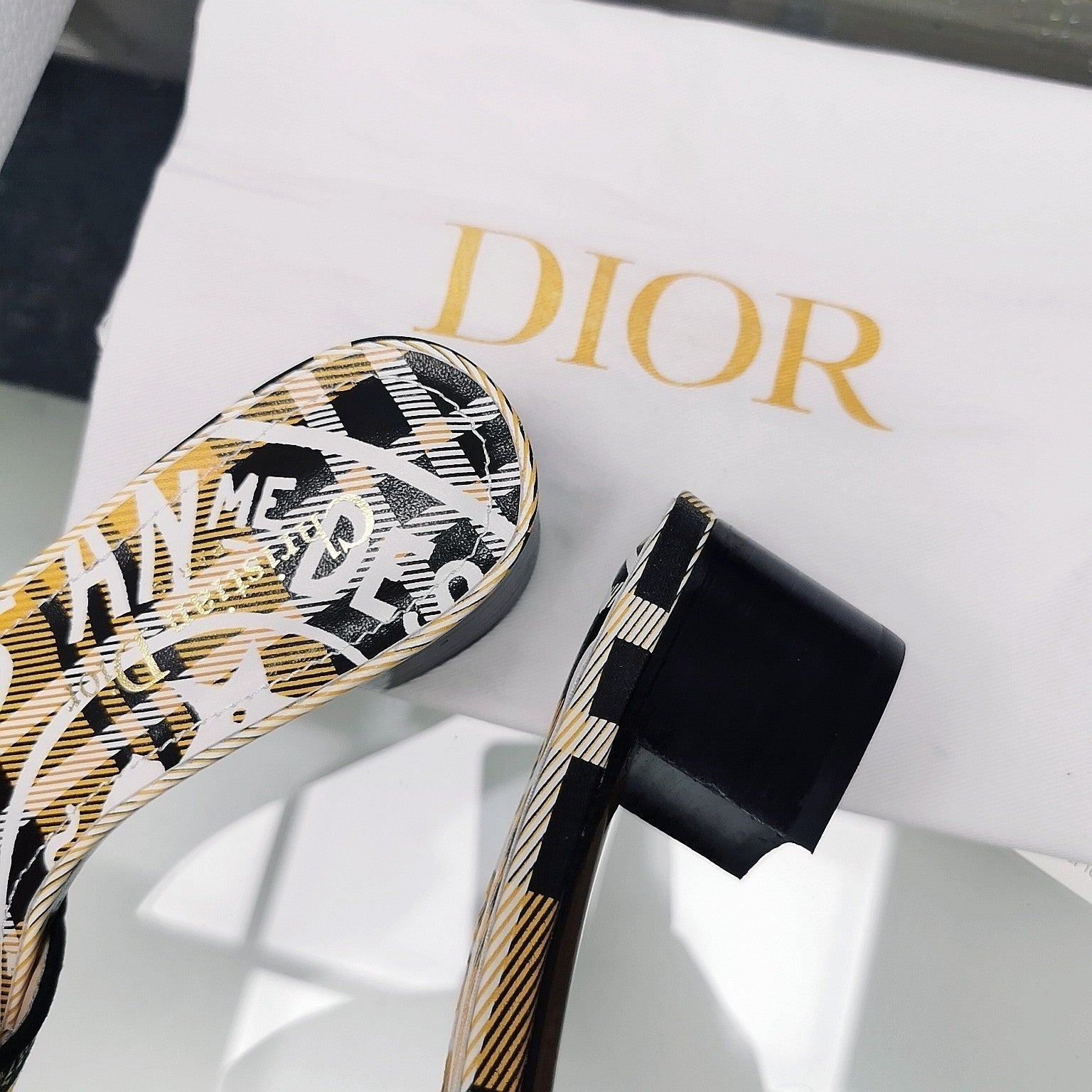DIOR CD Mule Dway Heeled Slide 45mm Style 45