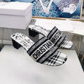 DIOR CD Mule Dway Heeled Slide 45mm Style 44
