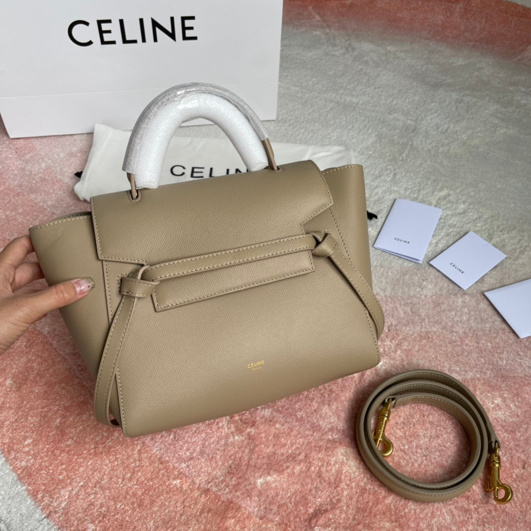CELINE FISH BAG 24 BEIGE CREAM LEATHER