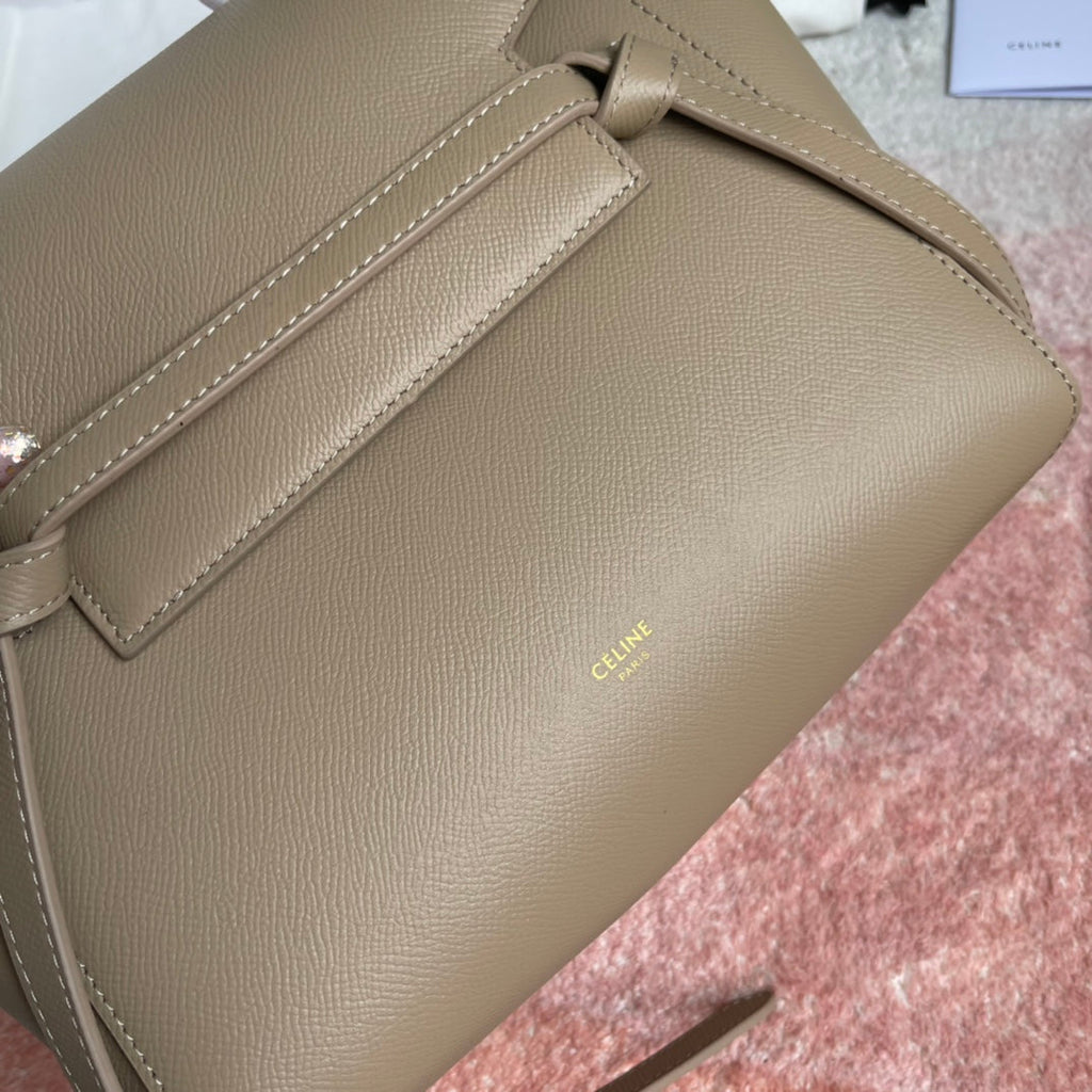 CELINE FISH BAG 24 BEIGE CREAM LEATHER