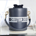 DIOR VIBE 18 BUCKET BAG IN BLACK CALFSKIN