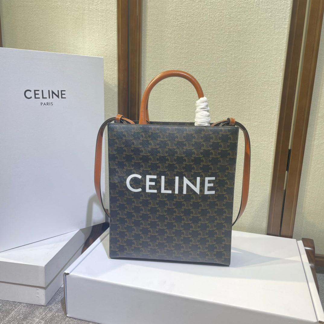 CELINE TRIOMPHE  32 BLUE IN PATTERN CALFSKIN