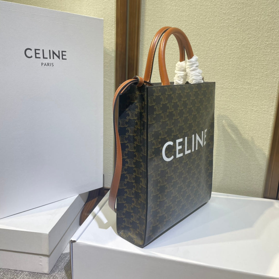 CELINE TRIOMPHE  32 BLUE IN PATTERN CALFSKIN