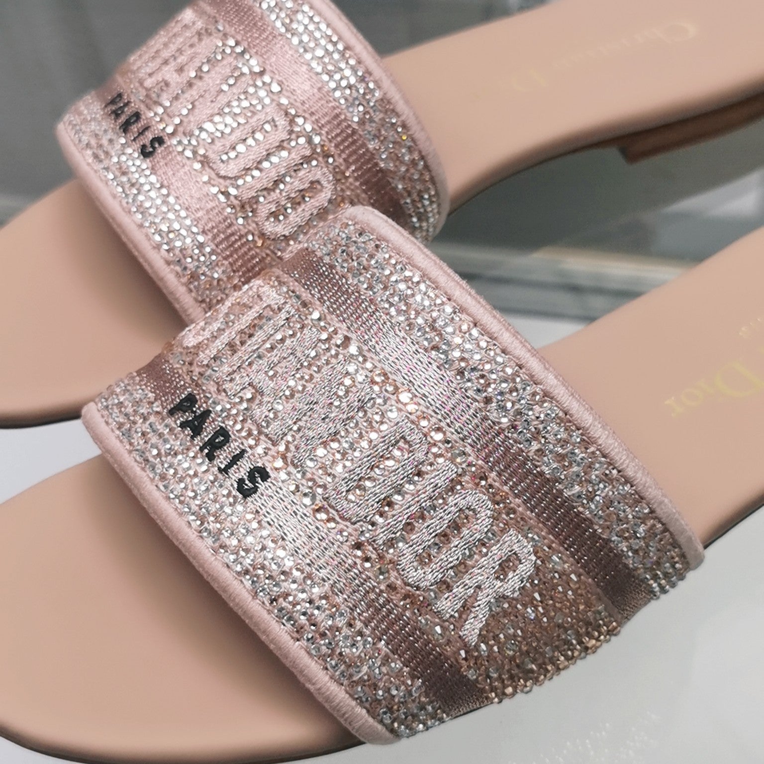 DIOR CD Mule Dway Slide 10mm Multi-motifs Style 23