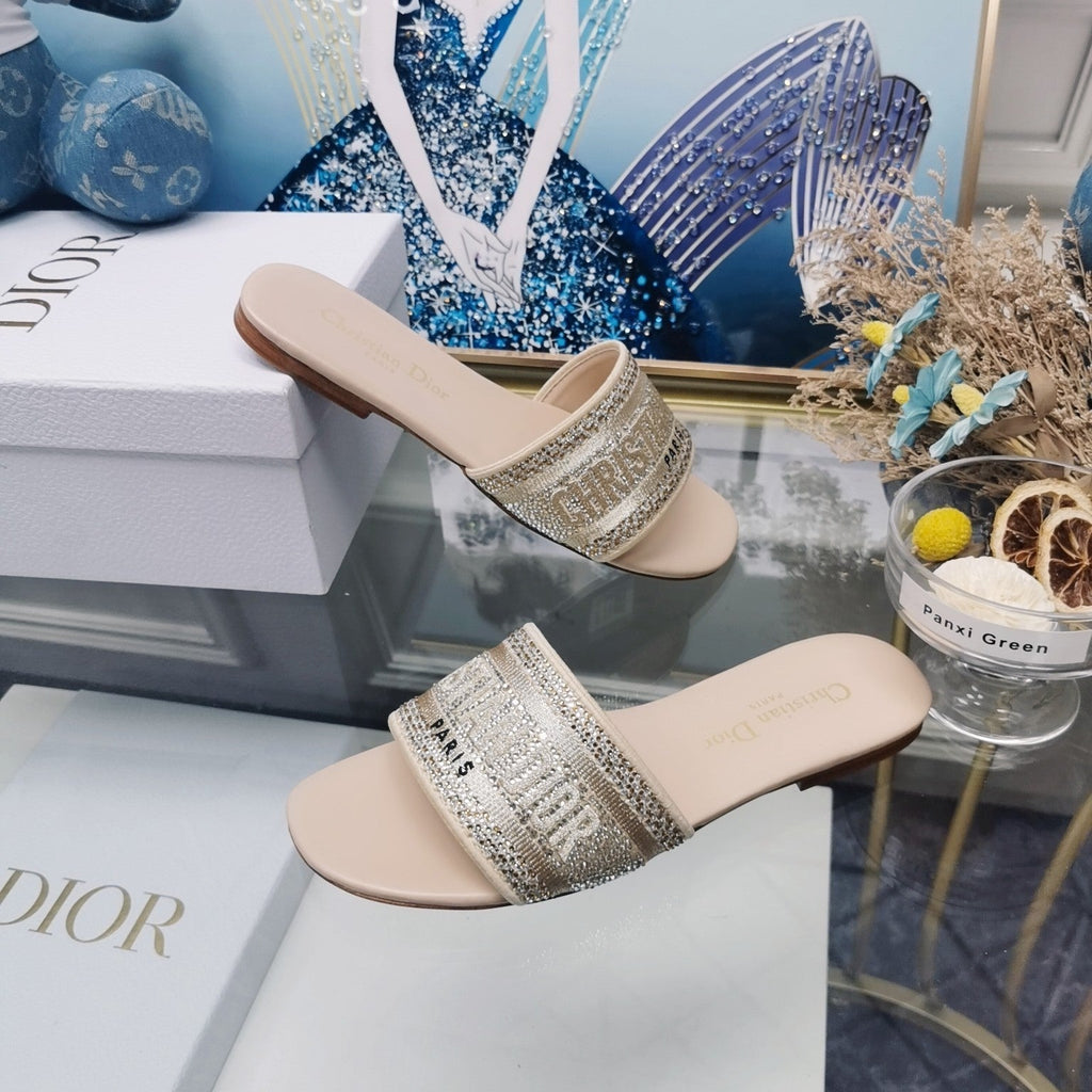 DIOR CD Mule Dway Slide 10mm Multi-motifs Style 22