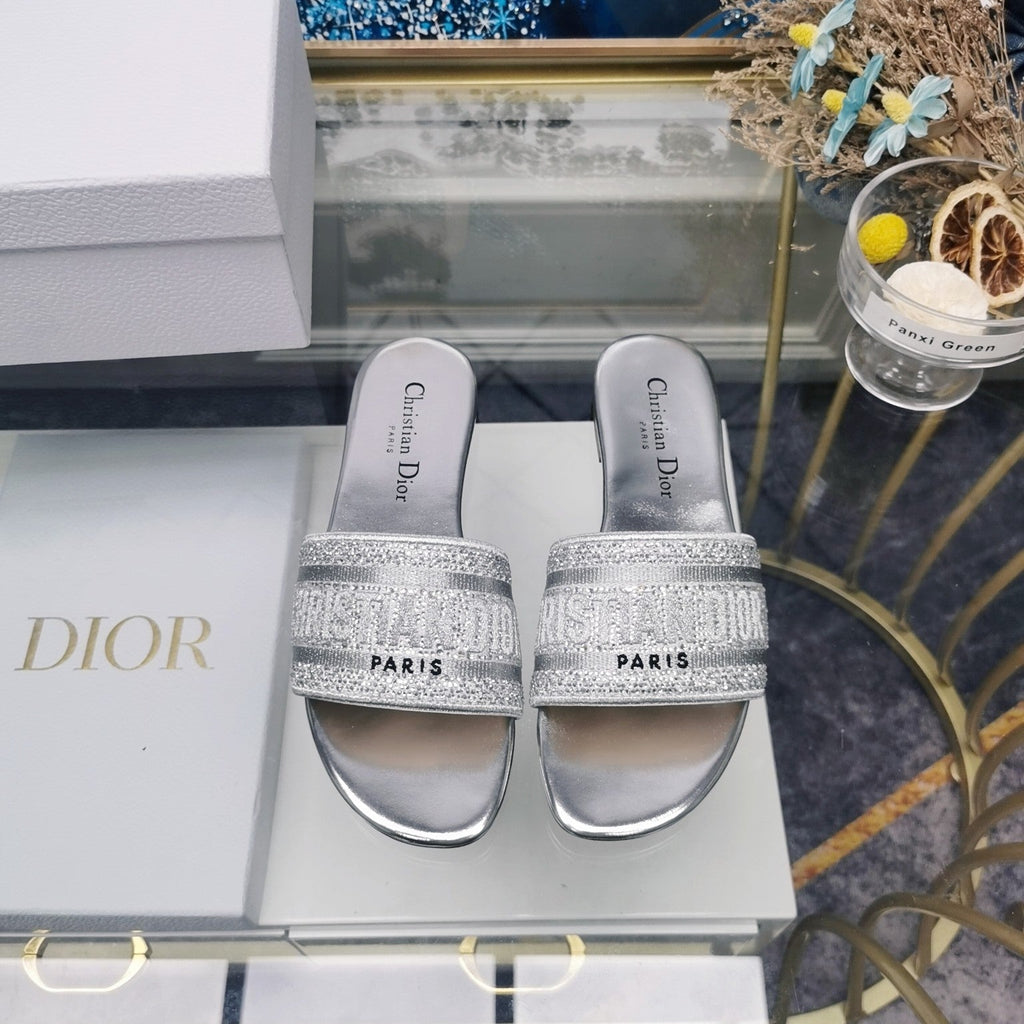 DIOR CD Mule Dway Slide 10mm Multi-motifs Style 24
