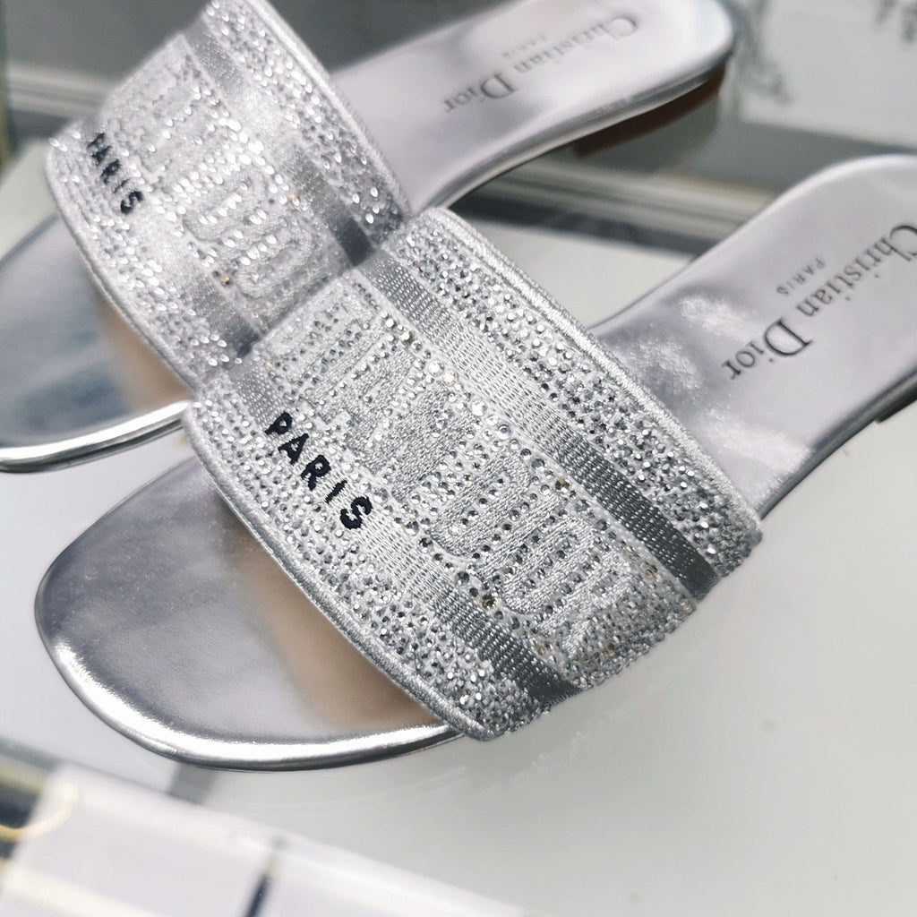 DIOR CD Mule Dway Slide 10mm Multi-motifs Style 24