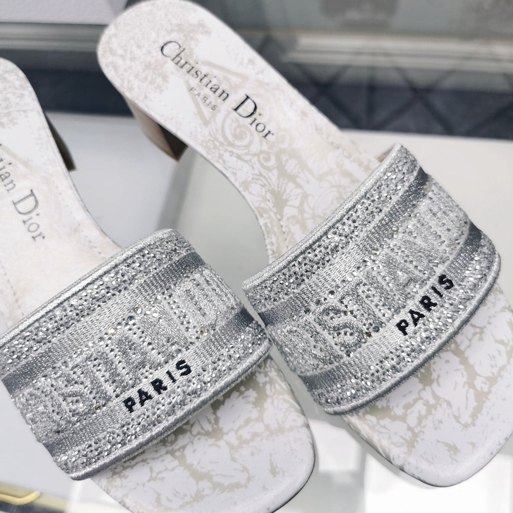 DIOR CD Mule Dway Heeled Slide 45mm Style 25