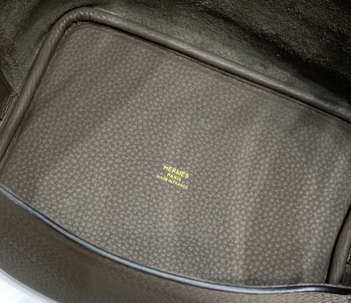 HERMES picotin lock 18 chocolate togo ghw