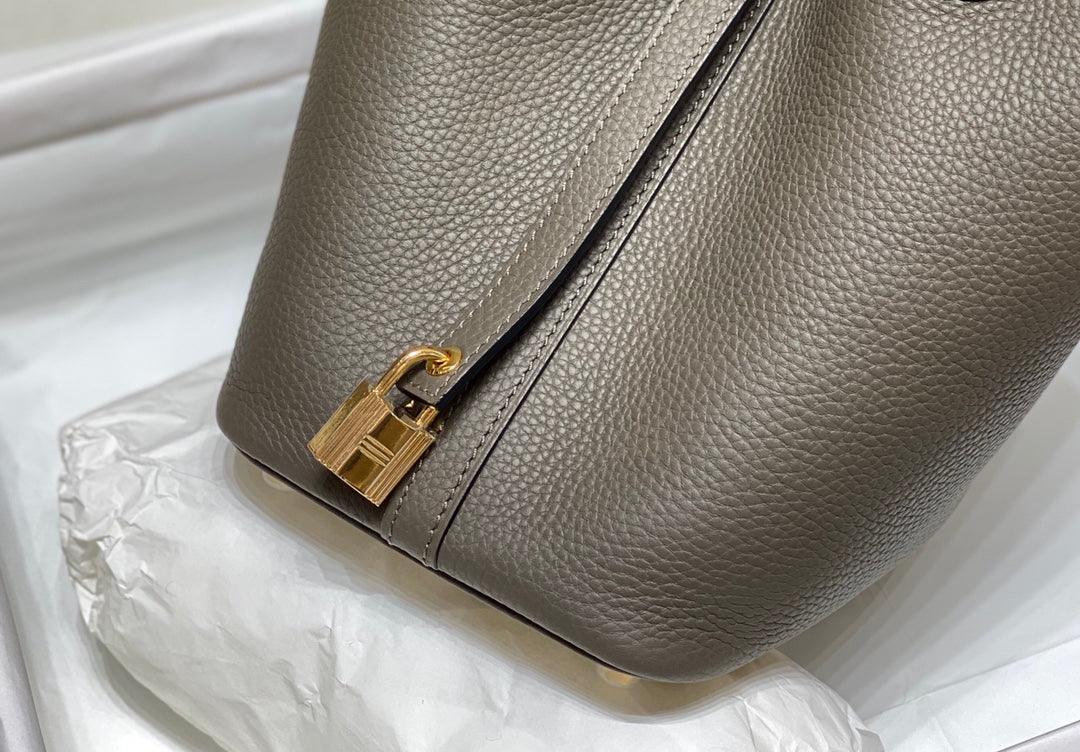 HERMES picotin lock 18 chocolate togo ghw
