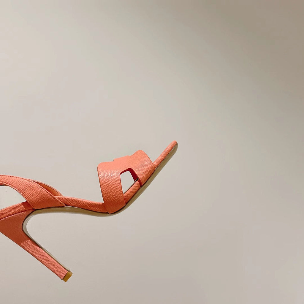 HERMES SLINGBACK SANDAL ETERNITE 105 CANTALOUPE LAMBSKIN
