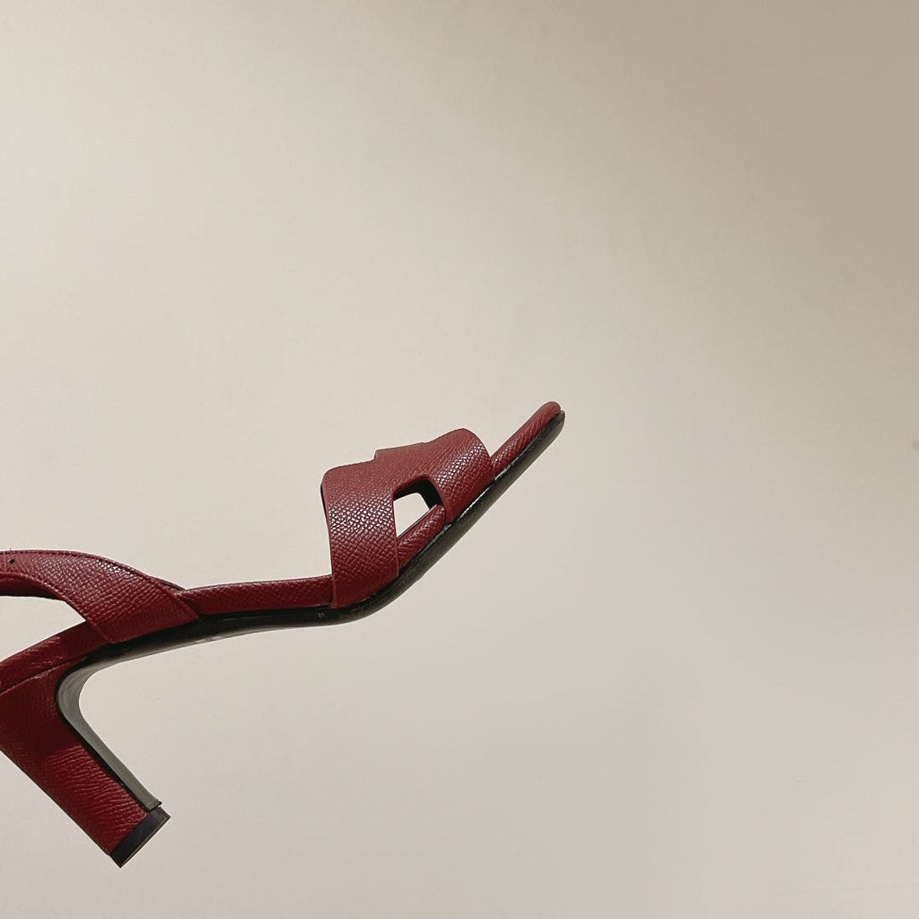 HERMES SLINGBACK SANDAL ETERNITE 75 BURNT UMBER LAMBSKIN