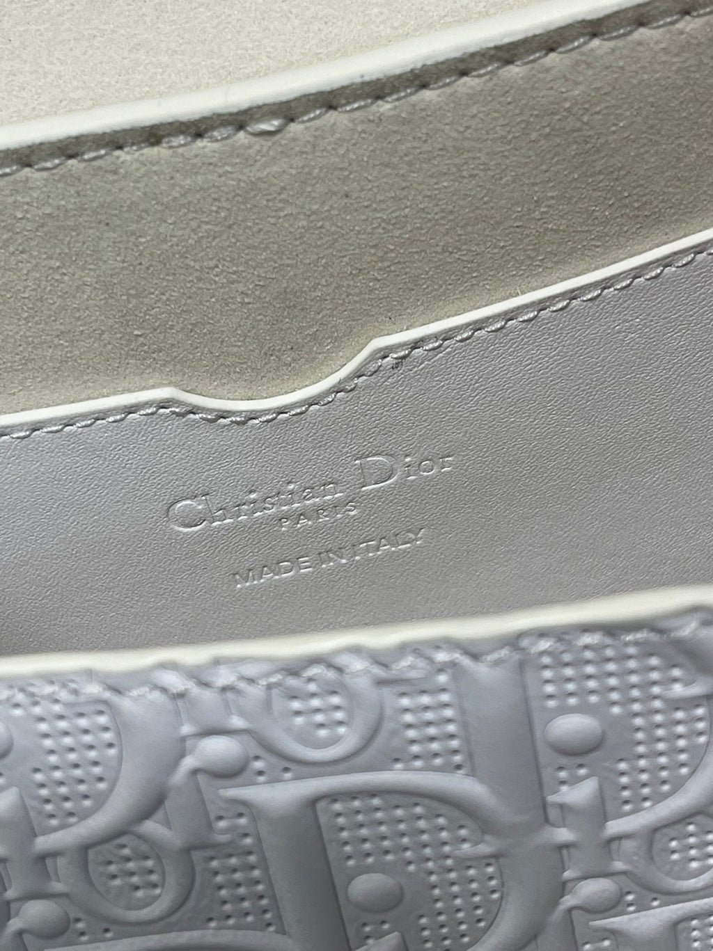 DIOR BOBBY EAST-WEST 21 BAG IN WHITE LAMBSKIN