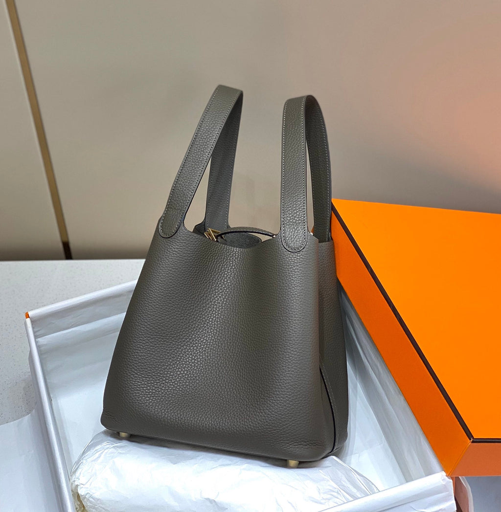 HERMES picotin lock 22 chocolate togo ghw