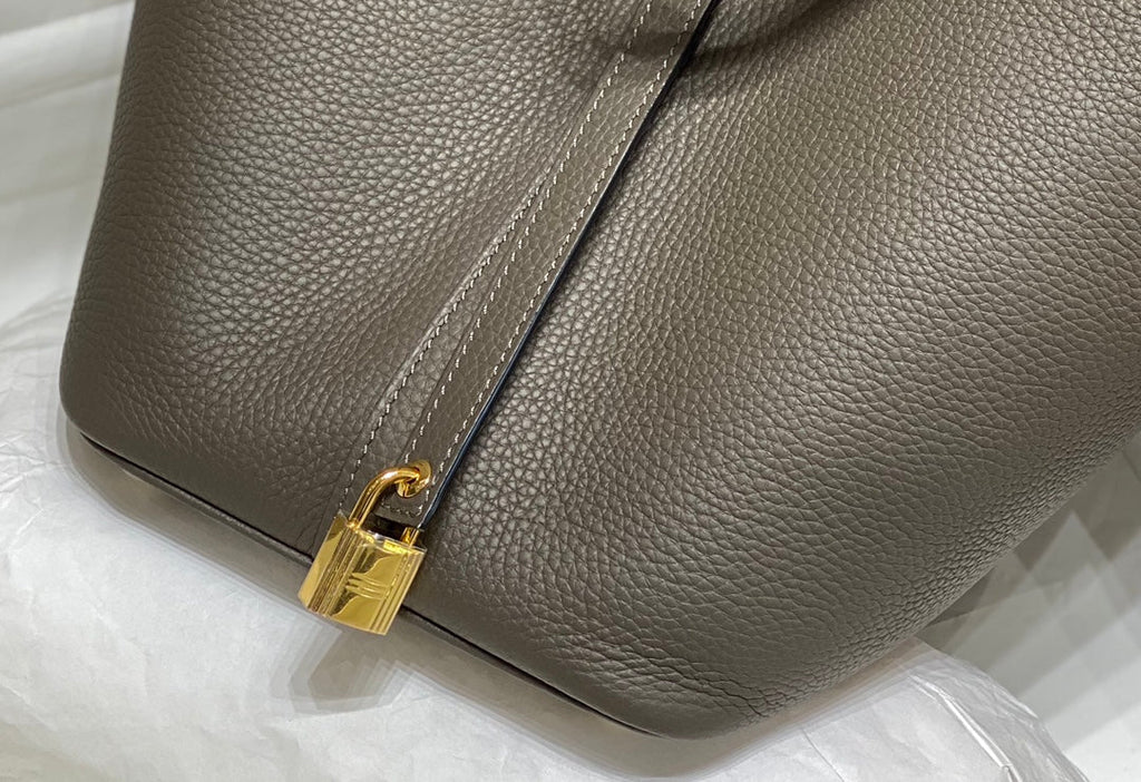 HERMES picotin lock 22 chocolate togo ghw