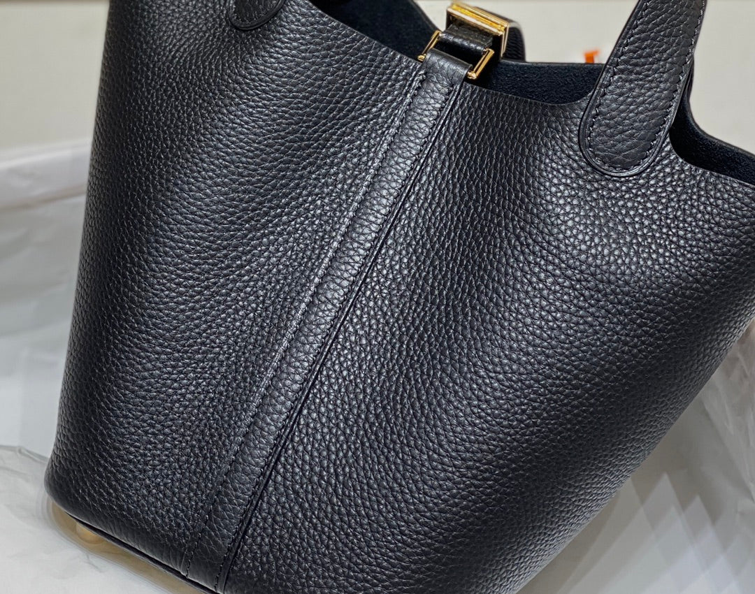 HERMES picotin lock 18 black togo ghw