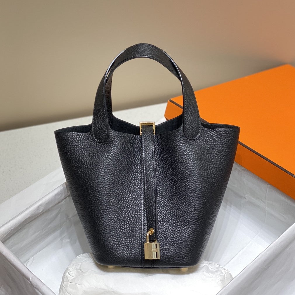 HERMES picotin lock 18 black togo ghw