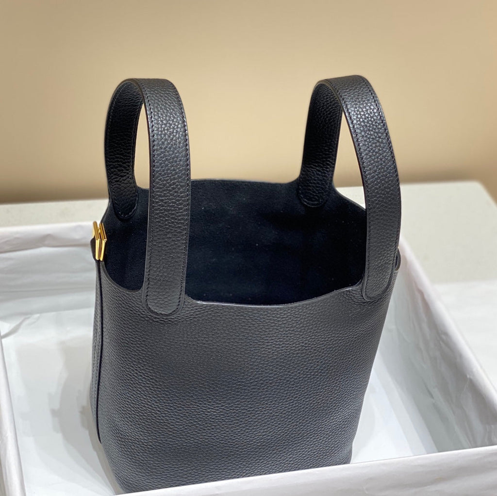 HERMES picotin lock 18 black togo ghw