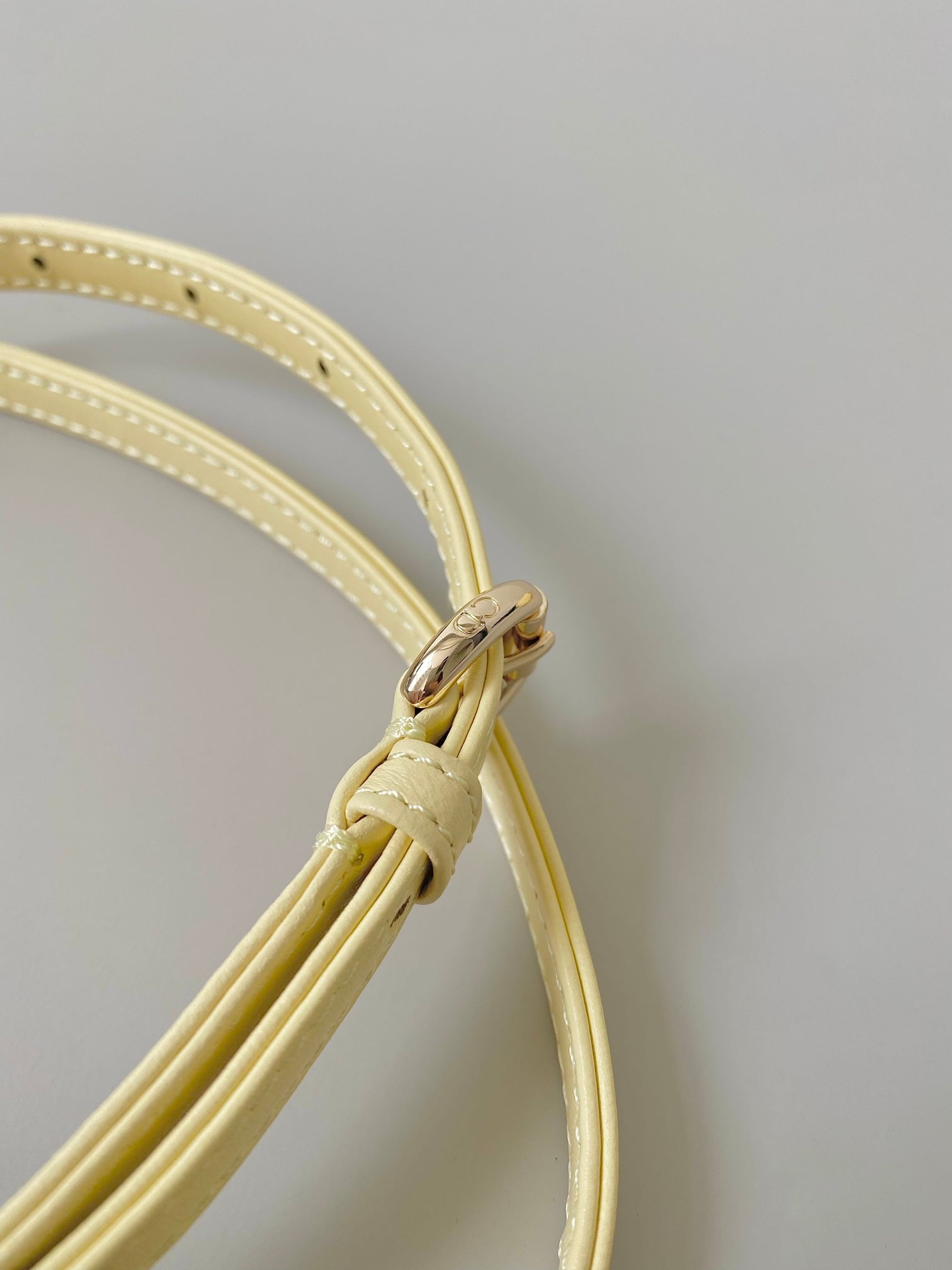 DIOR MICRO LADY 12 BAG IN LIGHT YELLOW LAMBSKIN