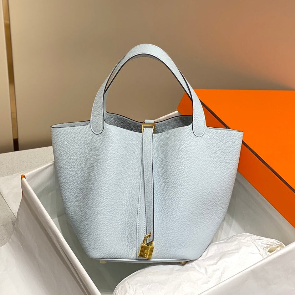 HERMES picotin lock 22 light blue togo ghw