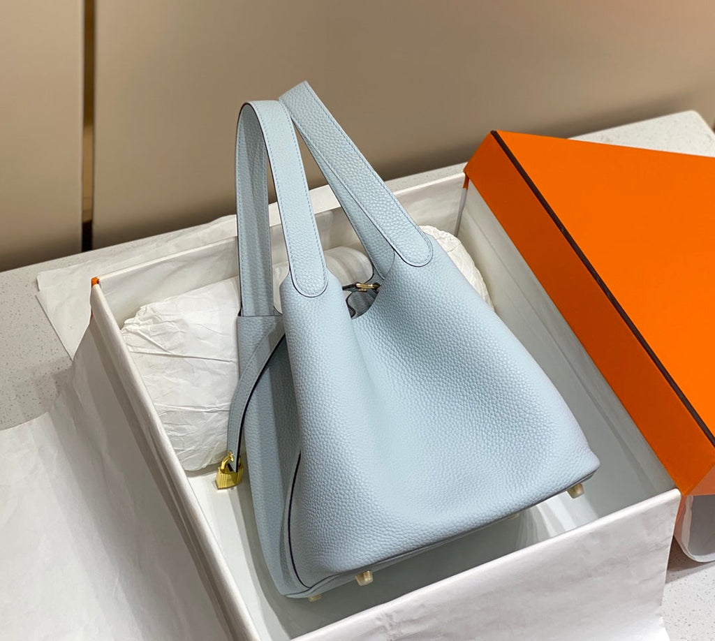 HERMES picotin lock 22 light blue togo ghw