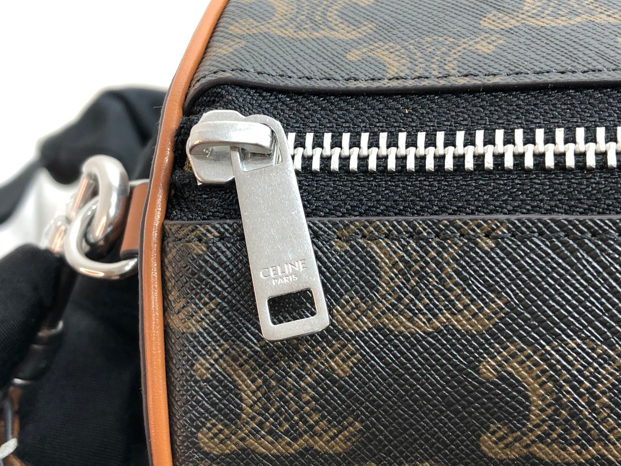 CELINE CYLINDRICAL 22  BAG BLACK PATTERN COWHIDE