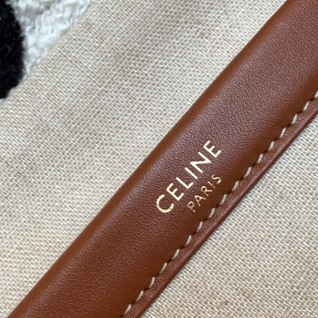 CELINE TRIOMPHE 26 FABRIC WHITE BLACK